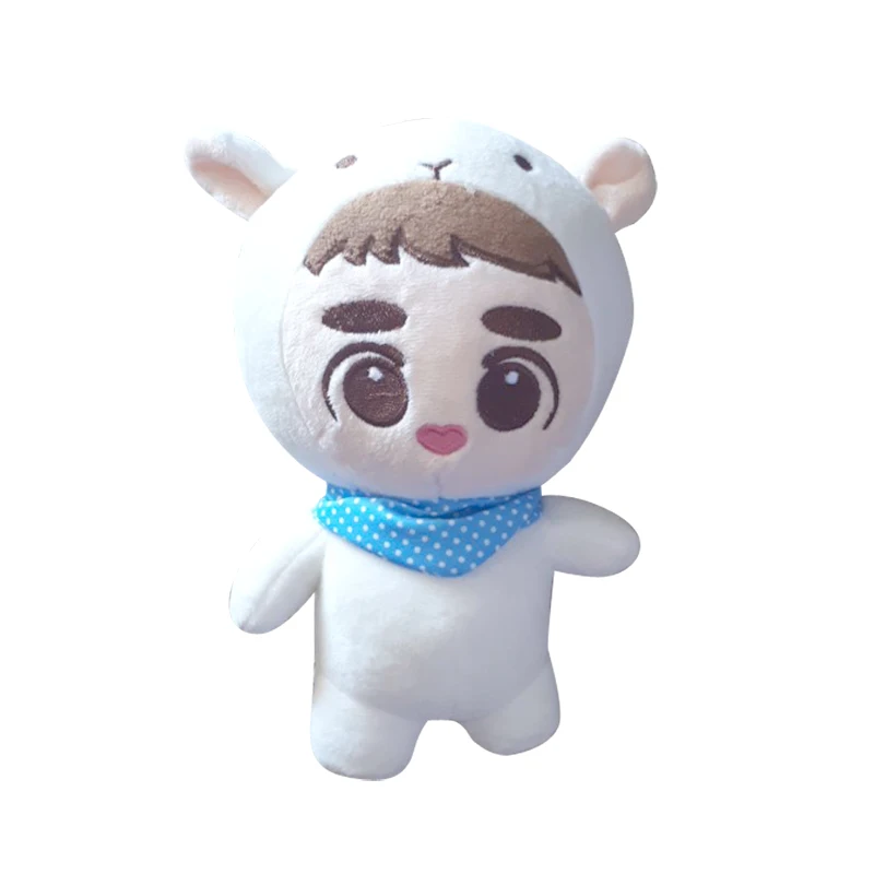 Корея Kawaii Плюшевые куклы мощная плюшевая игрушка мягкая кукла ручной работы PP Хлопок Плюшевые куклы с одеждой мультфильм коллекция поклонников подарок - Цвет: D.O. White