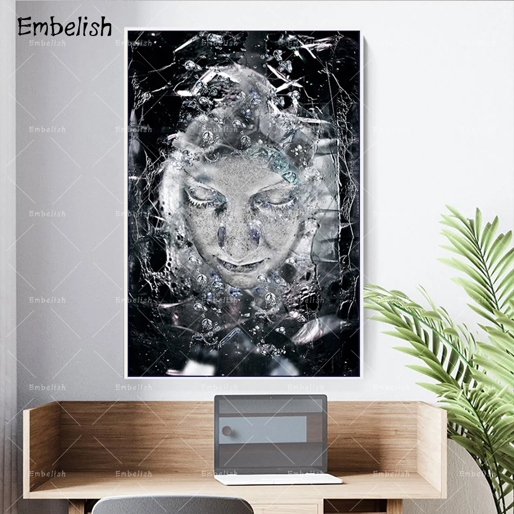 

Embelish 1 Pieces Face On Water Abstract Wall Art Pictures Modern Home Decor Large Posters For Living Room HD Canvas Paintings