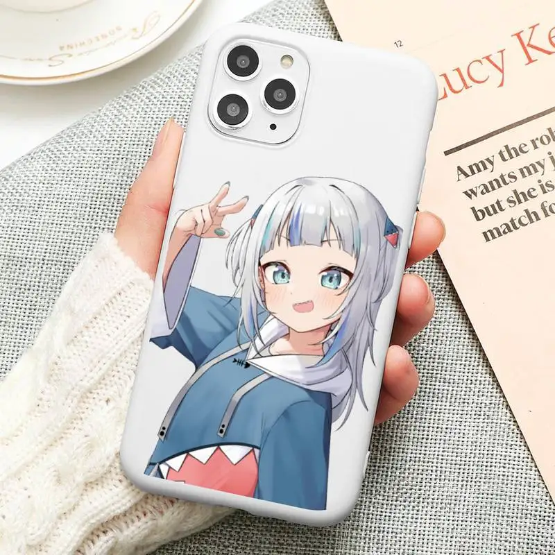 

Hololive Usada Pekora gawr gura Phone Case For iphone 12 11Pro Max Mini XS 8 7 6 6S Plus X SE 2020 XR Candy white Silicone cover