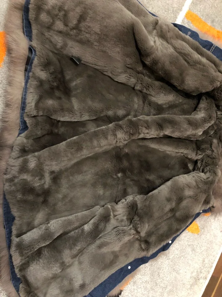 Модная женская парка, меховое пальто, зимняя куртка из натурального меха, толстый теплый, натуральный воротник из лисьего меха, парка, 13 видов стилей пальто