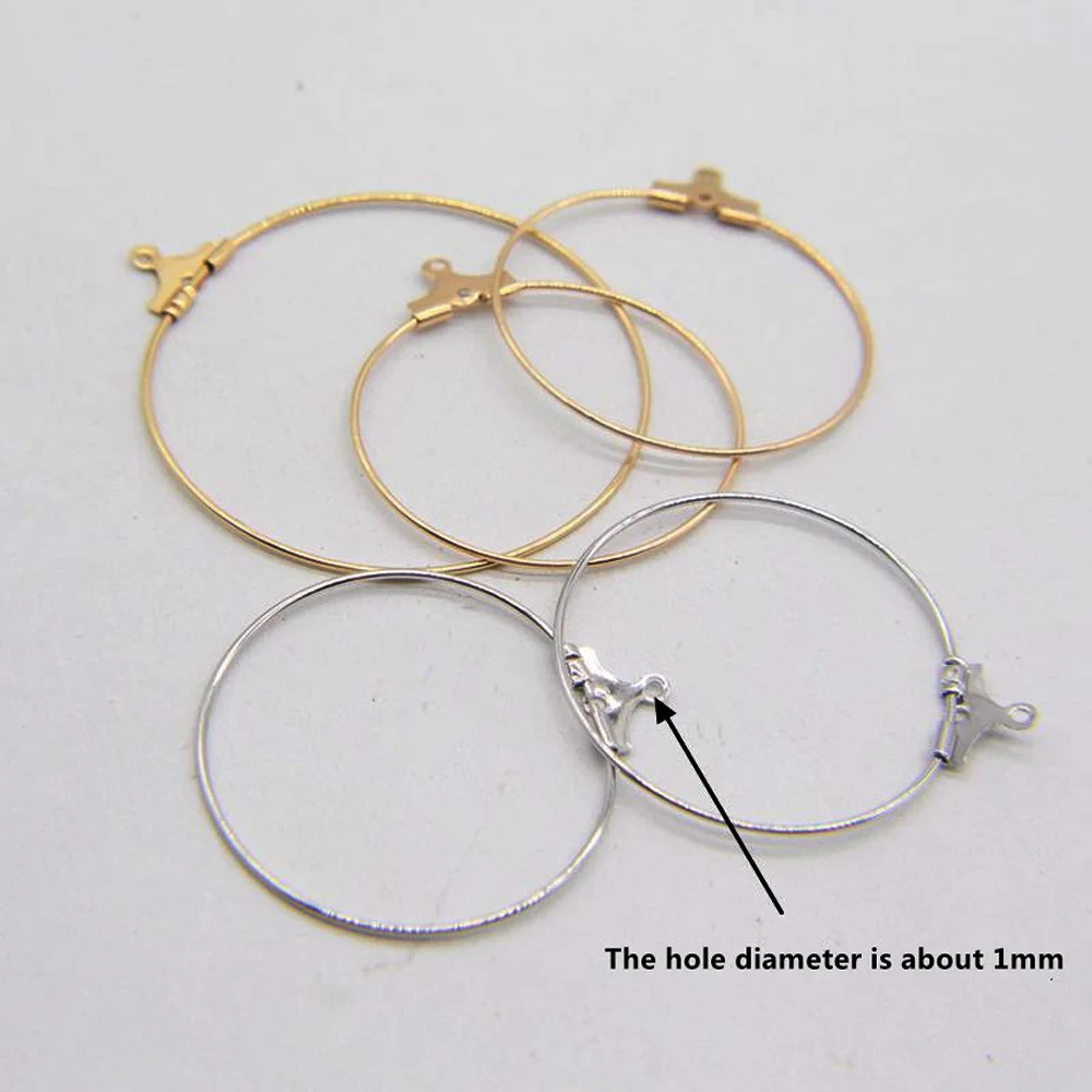 Новая бижутерия 10 шт. круглые с подвесным большим кольцом для ушей