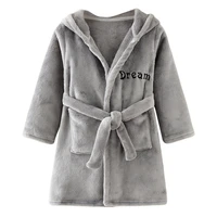 children bath robes flannel winter kids sleepwear hooded robe infant nightgown for boys girls 3 10 years baby clothes for kids