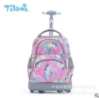 Школьный рюкзак на колесиках для девочек, 16 дюймов