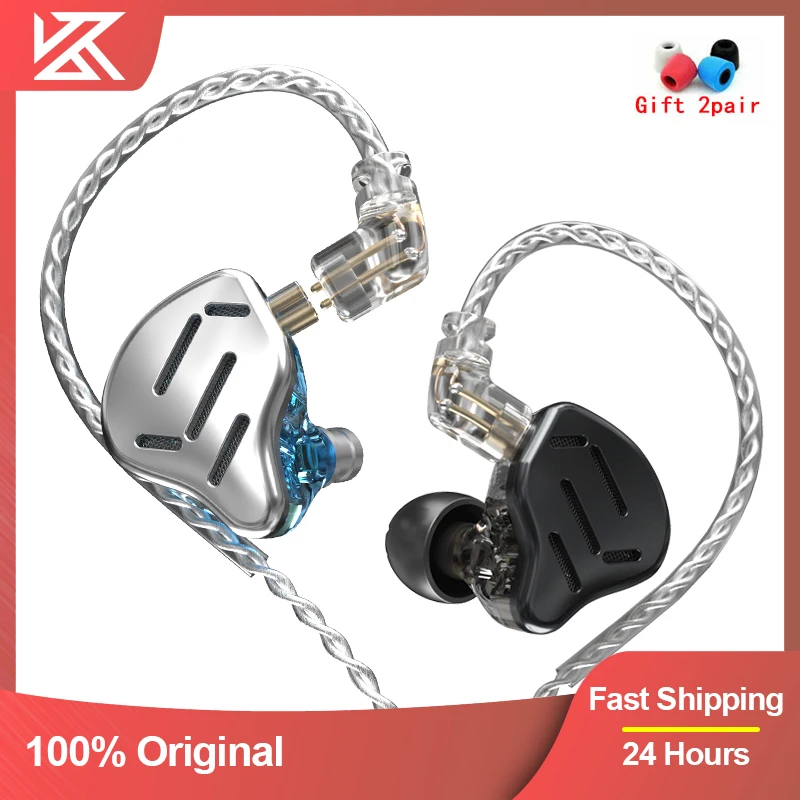Наушники-вкладыши KZ ZAX 7BA + 1DD гибридная Hi-Fi гарнитура с 16 драйверами монитор DJ ZSX ZS10