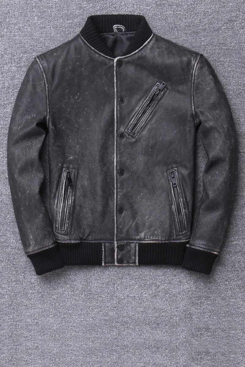 Красивая бейсбольная одежда из натуральной воловьей кожи Мужская для отдыха