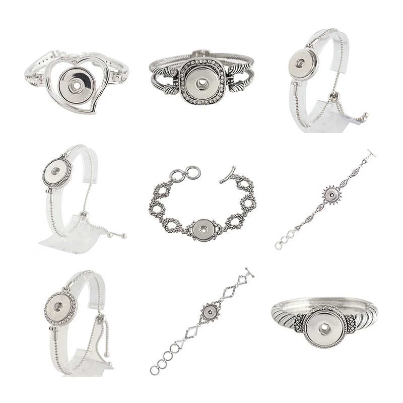 

Новый модный браслет с кнопками 20 мм 18 мм DIY Jewelry 5 шт./лот KD3017