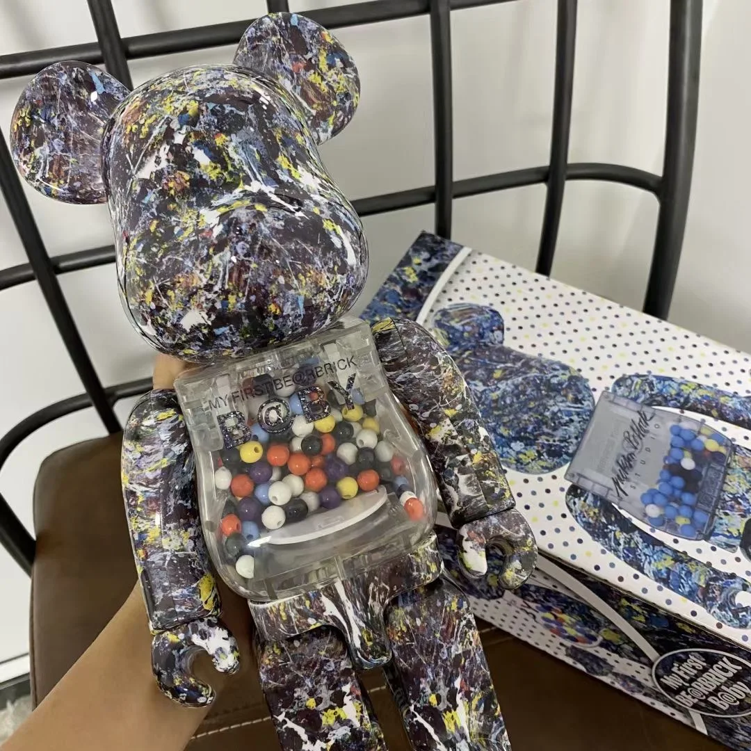 

Bearbricklys 400% 28cm Beads Pvc Action Figures Blocks Bear Dolls Decoration Models Friends Toys Christmas Gifts Be@rbricky