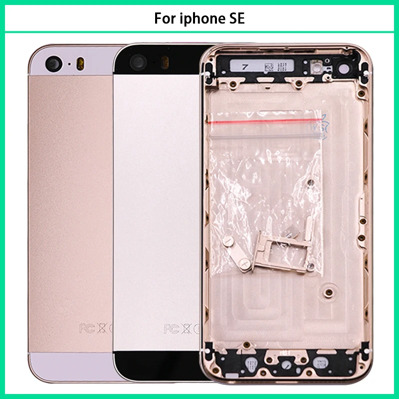 

10 шт./лот, задняя крышка для iphone SE с боковой клавишей IMEI, замена