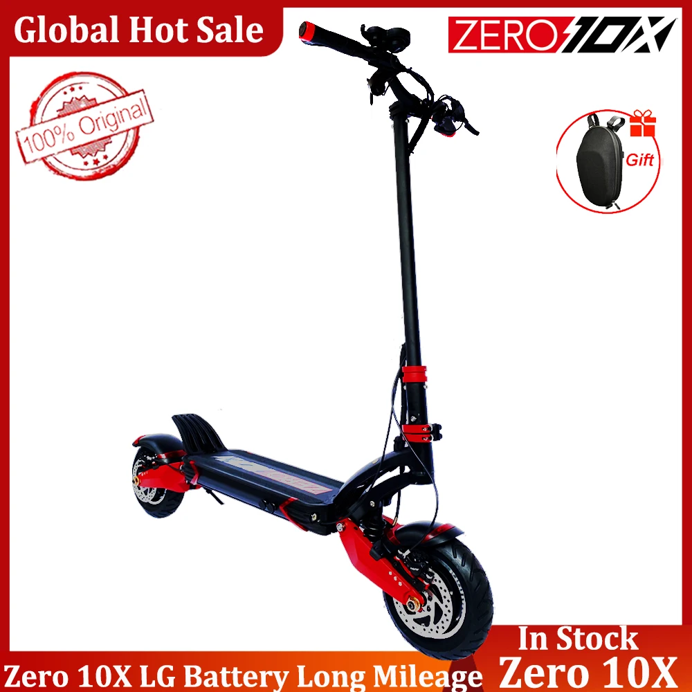 

2020 Newest Zero 10X scooter 10inch Double motor High Speed electric scooter 52V 2000W off-raod e-scooter 65km/h gift bag