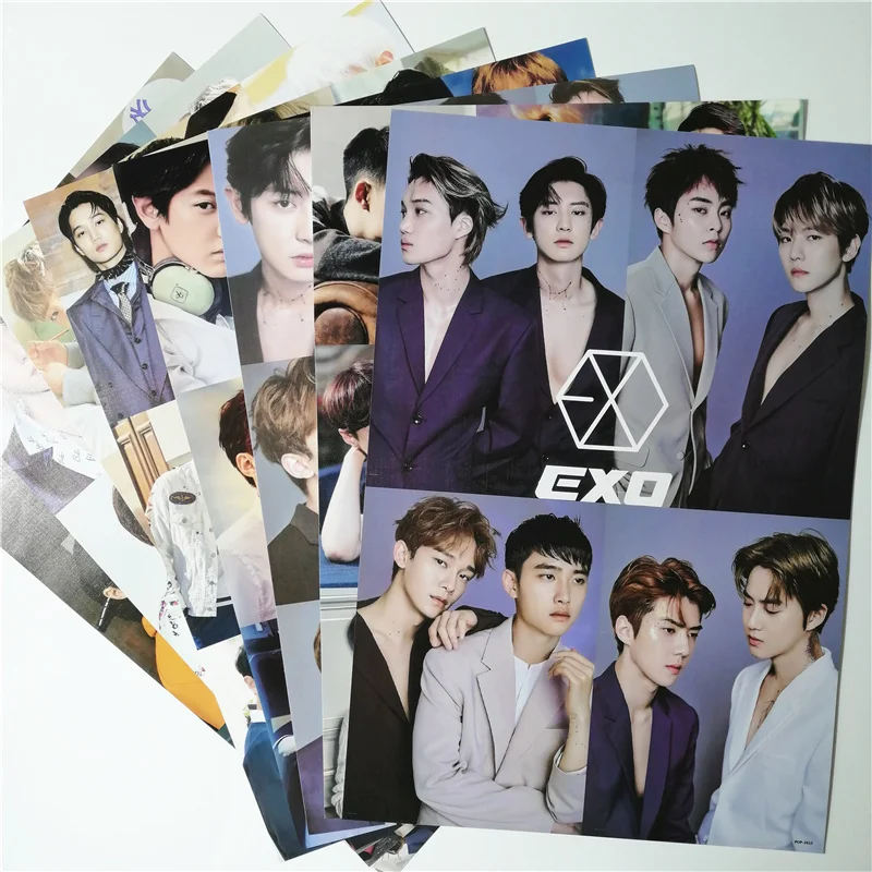 

8*(42x29cm)EXO Posters Wall Stickers Gift KPOP EXO