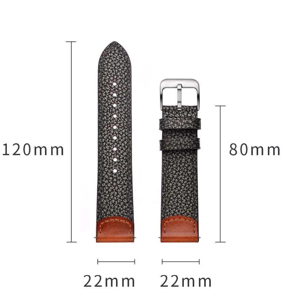 22 мм gear S3 часы пограничника ремешок для samsung Galaxy watch 46 мм Натуральная кожа ремешок для Huami Amazfit Pace/Stratos 2/1 ремень