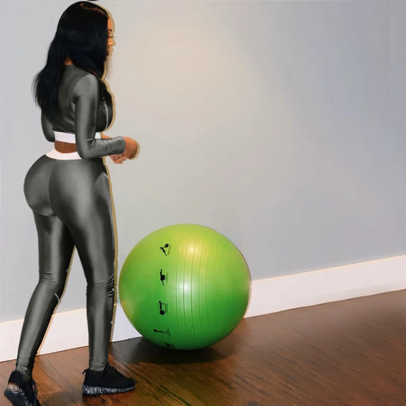 Одежда для тренировок женщин комплект спортзала одежда короткий топ с длинным