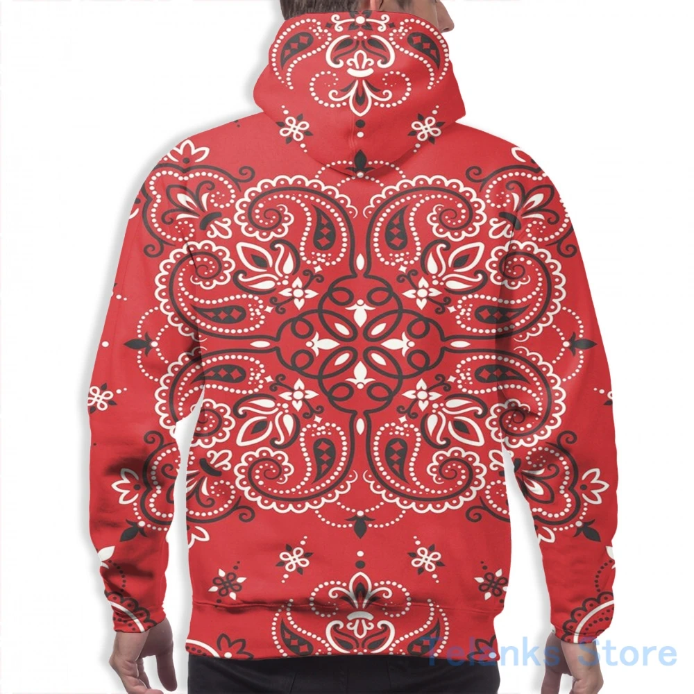 Женская Веселая Красная Бандана с принтом Повседневная Толстовка одежда - купить