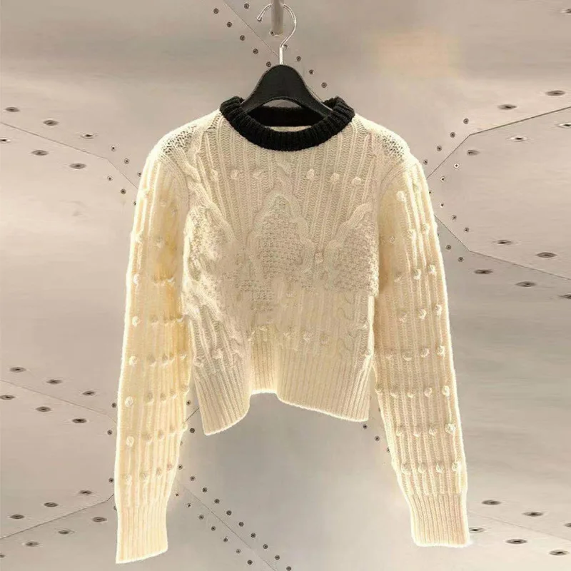 

Женский Повседневный пуловер с круглым вырезом и длинным рукавом