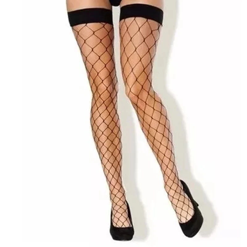 

Comeondear Women's Hosiery Stay Up Thigh High Stockings Tights Black Ladies Hollow out Mesh Nets Fishnet Stocking HD8082