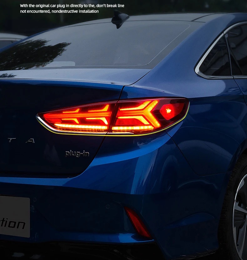 Чехол для автомобиля, задний фонарь для hyundai Sonata, задний фонарь, светодиодный задний фонарь Sonata, задний фонарь, светодиодный задний фонарь