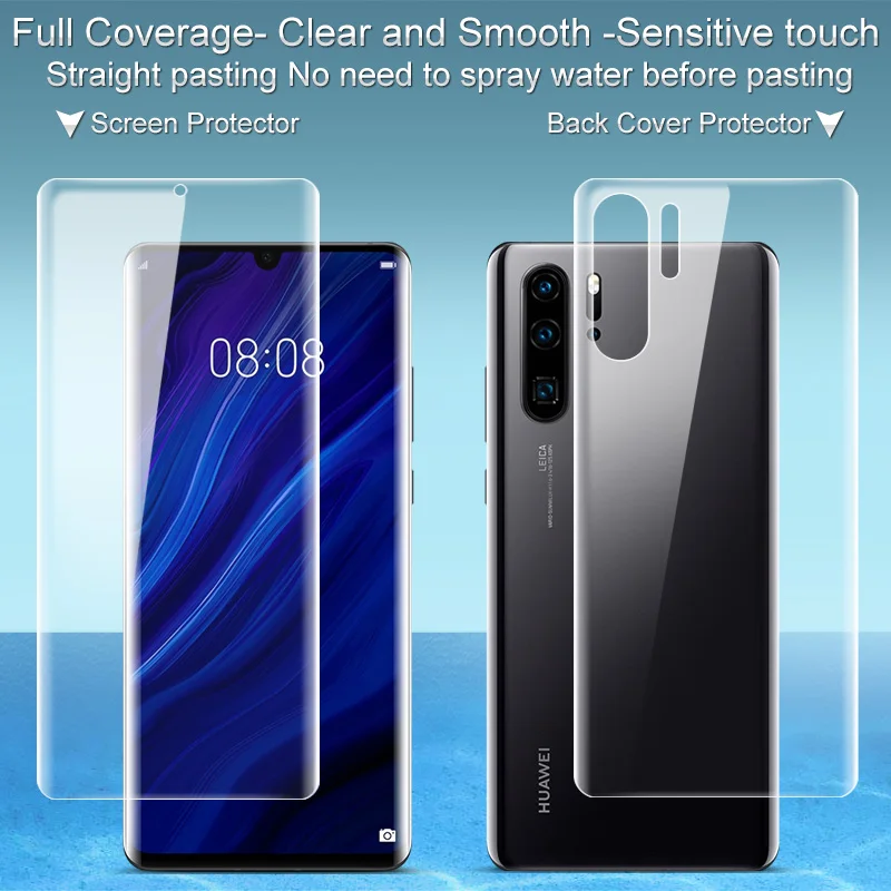 Imak 2 шт прозрачная Гидрогелевая пленка для Huawei P30 Pro 3D полная защитная мягкая