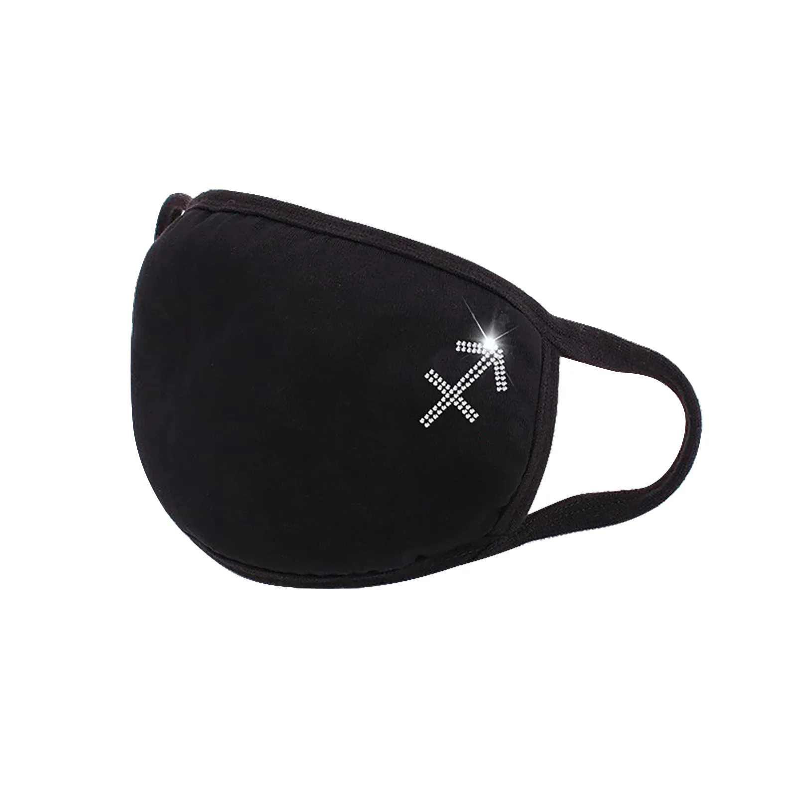 Хлопковая маска для лица с рисунком двенадцати созвездий черные бриллианты