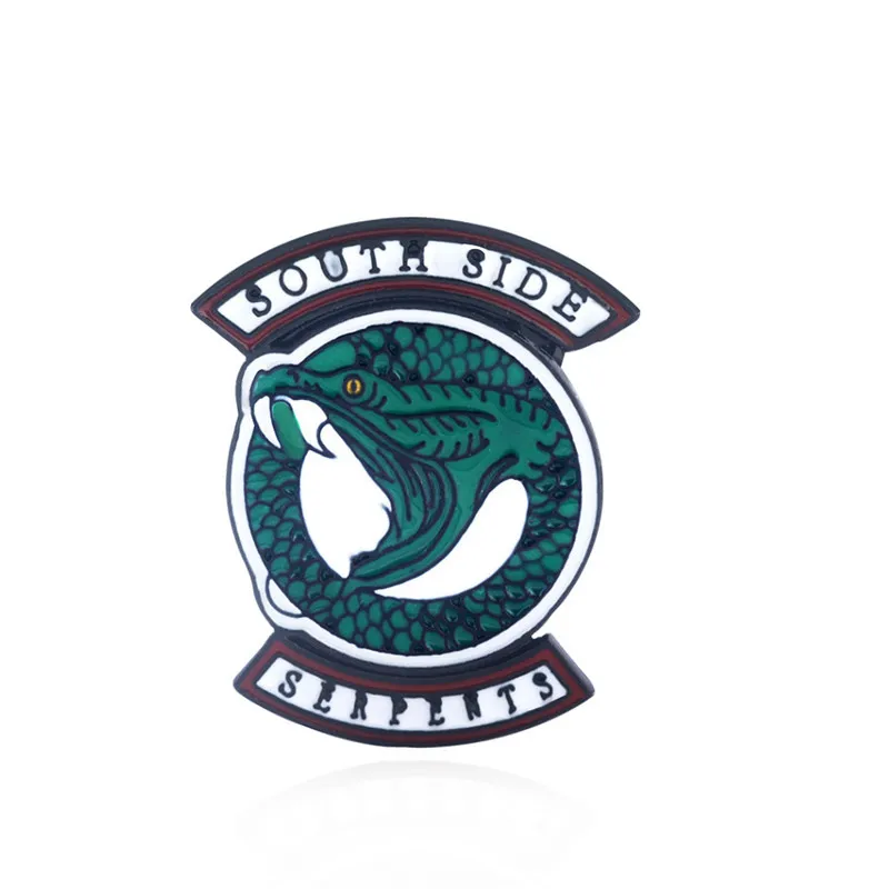 Ривердейл куртка Southside змеи яда "South Side serpents" черного цвета из PU искусственной кожи, кожаные пальто розового цвета уличная одежда вышитые наклейки - Цвет: Brooch