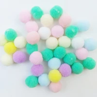 8 30mm mix pompom colorful macaron fluffy plush crafts diy ball furball home decor sewing supplies wedding sewing accessorie