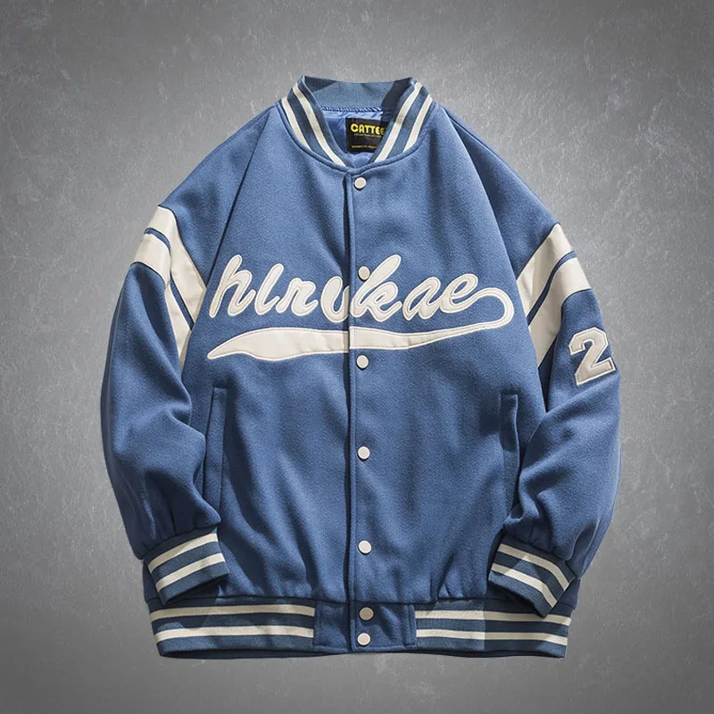Новая мужская бейсбольная куртка Повседневная Свободная Удобная Лоскутная с