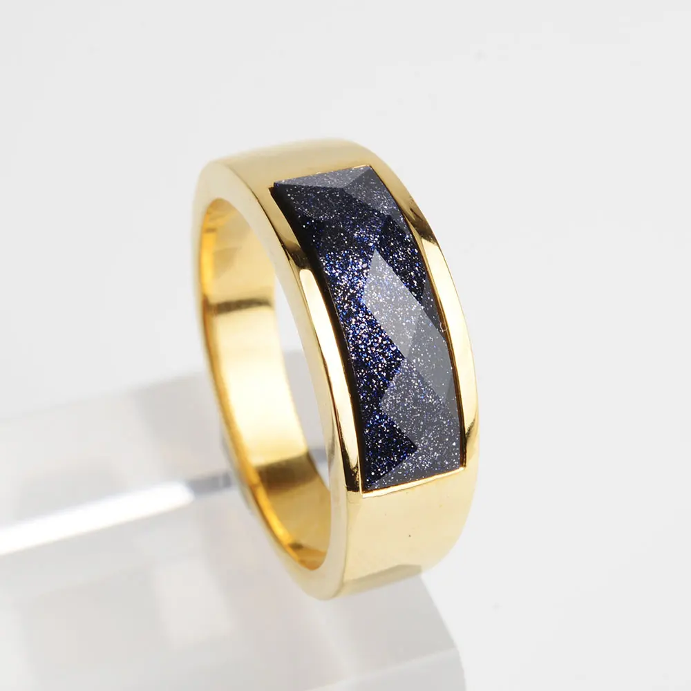 Кольцо из искусственного агата нержавеющей стали | Украшения и аксессуары