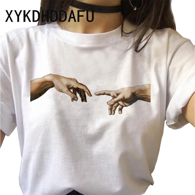 Микеланджело Vaporwave футболка для женщин в стиле хип хоп Харадзюку Tumblr женский