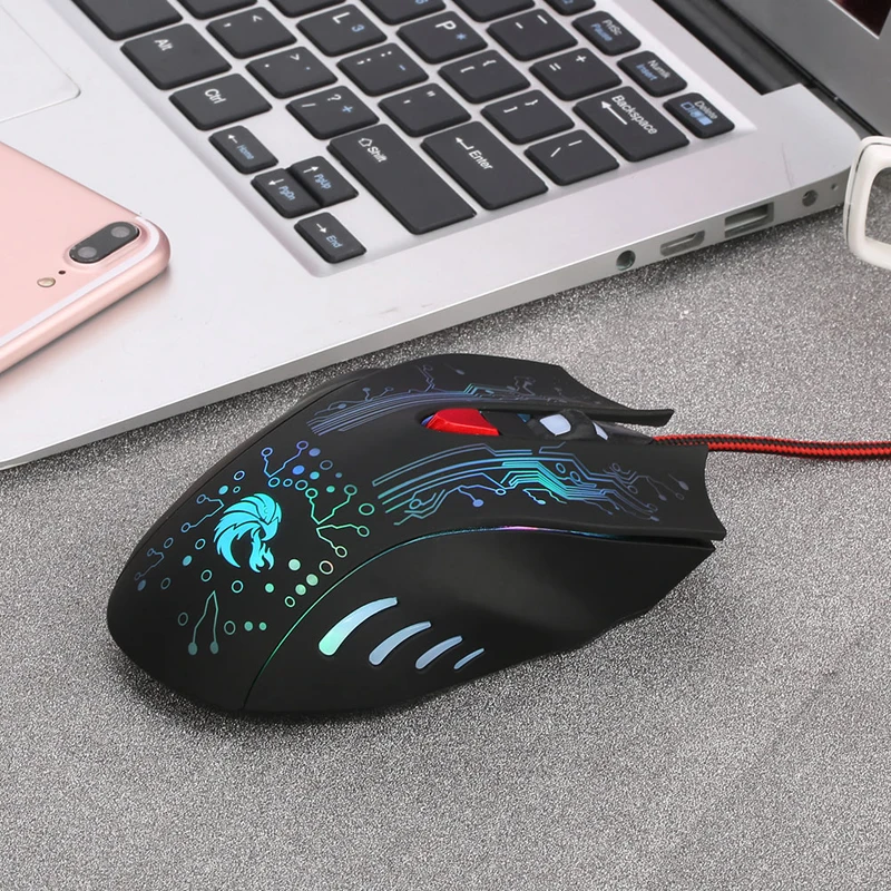 

X7AA 5500DPI 6 Buttons USB LED Optical Wired Gaming Mouse Mice PC Laptop Gamer