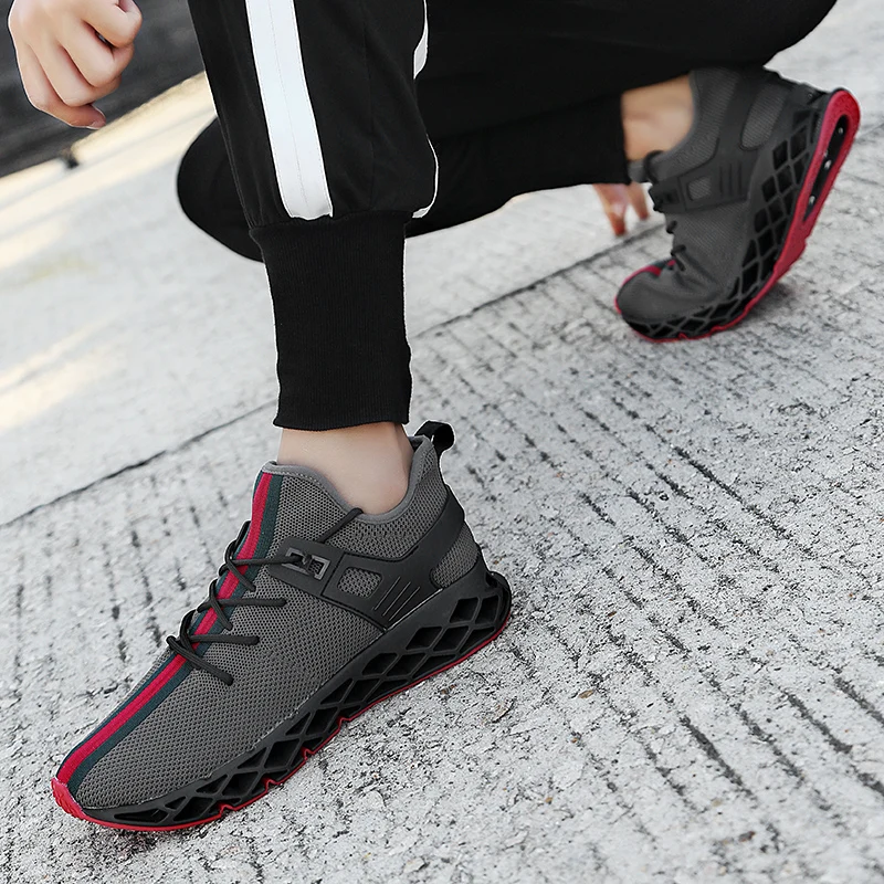 

Men Running for Men Jogging Walking Sports Shoes High-quality Lace-up Athietic Breathable Blade Cushioning Sneakers Tide Shoes
