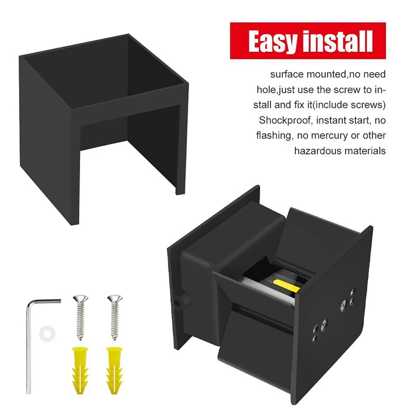 Современный 12 Вт светодиодный настенный светильник водонепроницаемый куб