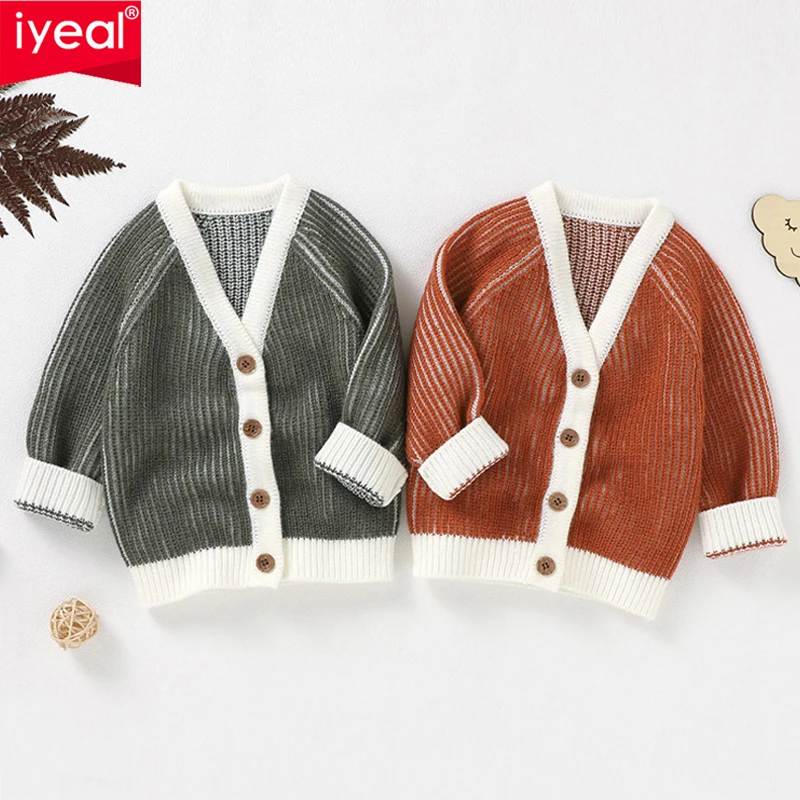 

IYEAL Baby Sweaters Cardigans Autumn Winter Newborn Bebes Girls Knitwear Tops Toddler Kids Infant Long Sleeve Knitted Jackets