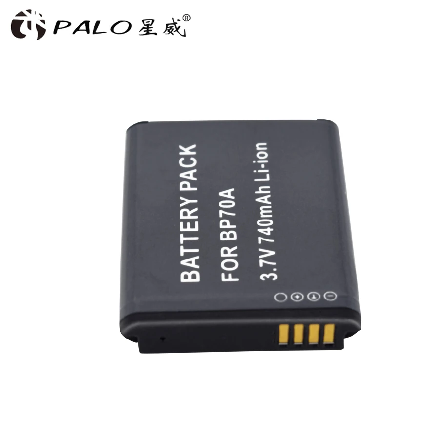 Аккумуляторная литий-ионная батарея PALO 6X BP-70A BP 70A BP70A для камеры Samsung PL80 PL90 PL100 ES70 SL50