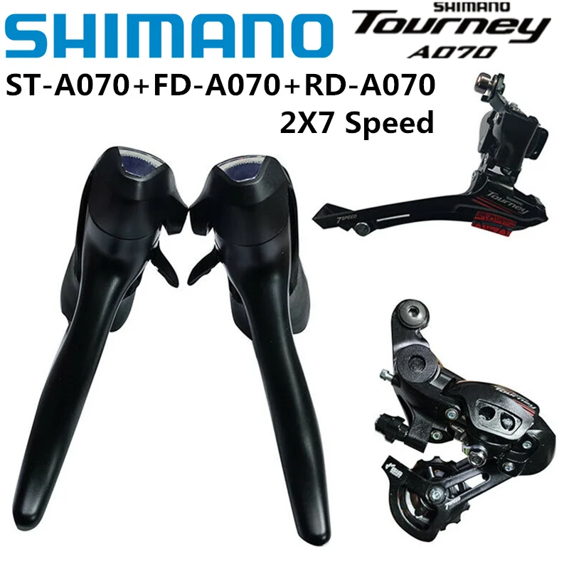 SHIMANO TOURNEY A070 2x7 Speed Groupset Front Rear Derailleur Shifter Bike Cycle Derailleur 14s For Road Bike Cycling Part