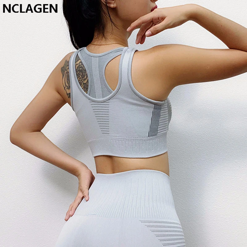 Спортивный бюстгальтер с эффектом пуш ап Женский Топ для фитнеса и бега