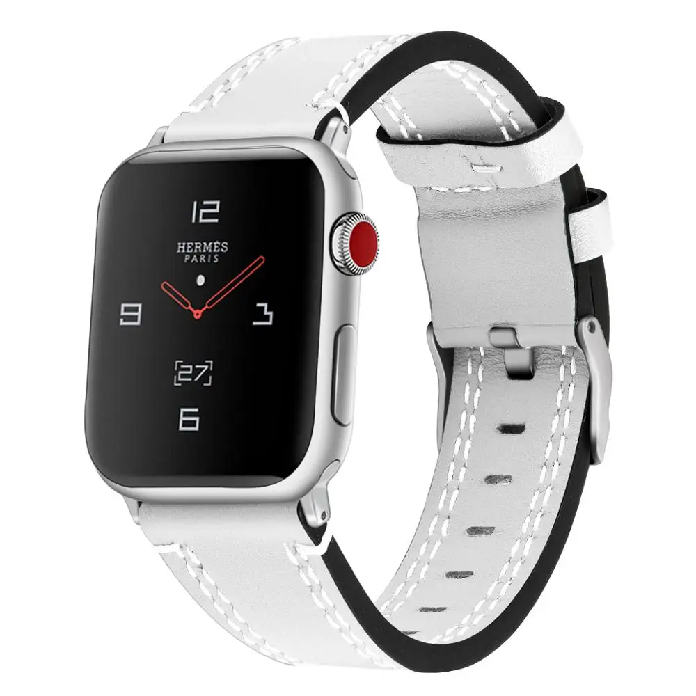 Ремешок кожаный для Apple Watch Series 5/4/3/2/1 42/44 мм 38/40 | Наручные часы