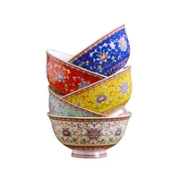 4 5 inch jingdezhen ceramic rice bowl new chinese style household bone china tall bowl antique bowl gift tableware ceramic bowl