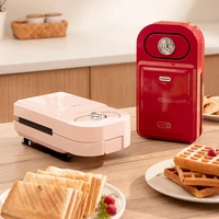 zk30 220v sandwich machine multi function breakfast maker household timing waffle light food machine bread toaster