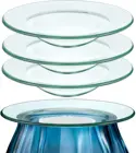 4,72 дюймовая сменная стеклянная тарелка для глубокого расплава воска, тарелка для подогрева масла, чаша, крышка, поднос для подогревателя масла и тарелок (диаметр 12 см)