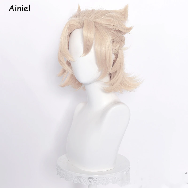 Парик из синтетических волос для косплея альбедо Game Genshin