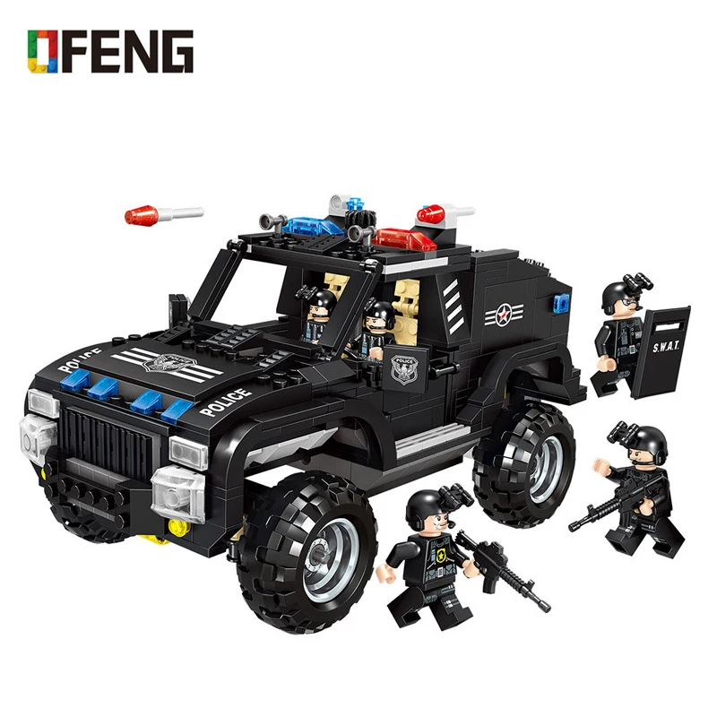 Конструктор Полицейский спецназ совместимый с городским транспортным средством