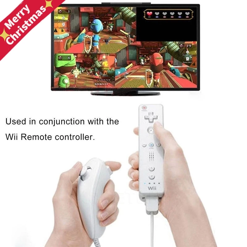 5 Colors Remote Game Handle Controller Nunchuk Nunchuck Game Controller Usb Port For Wii NS