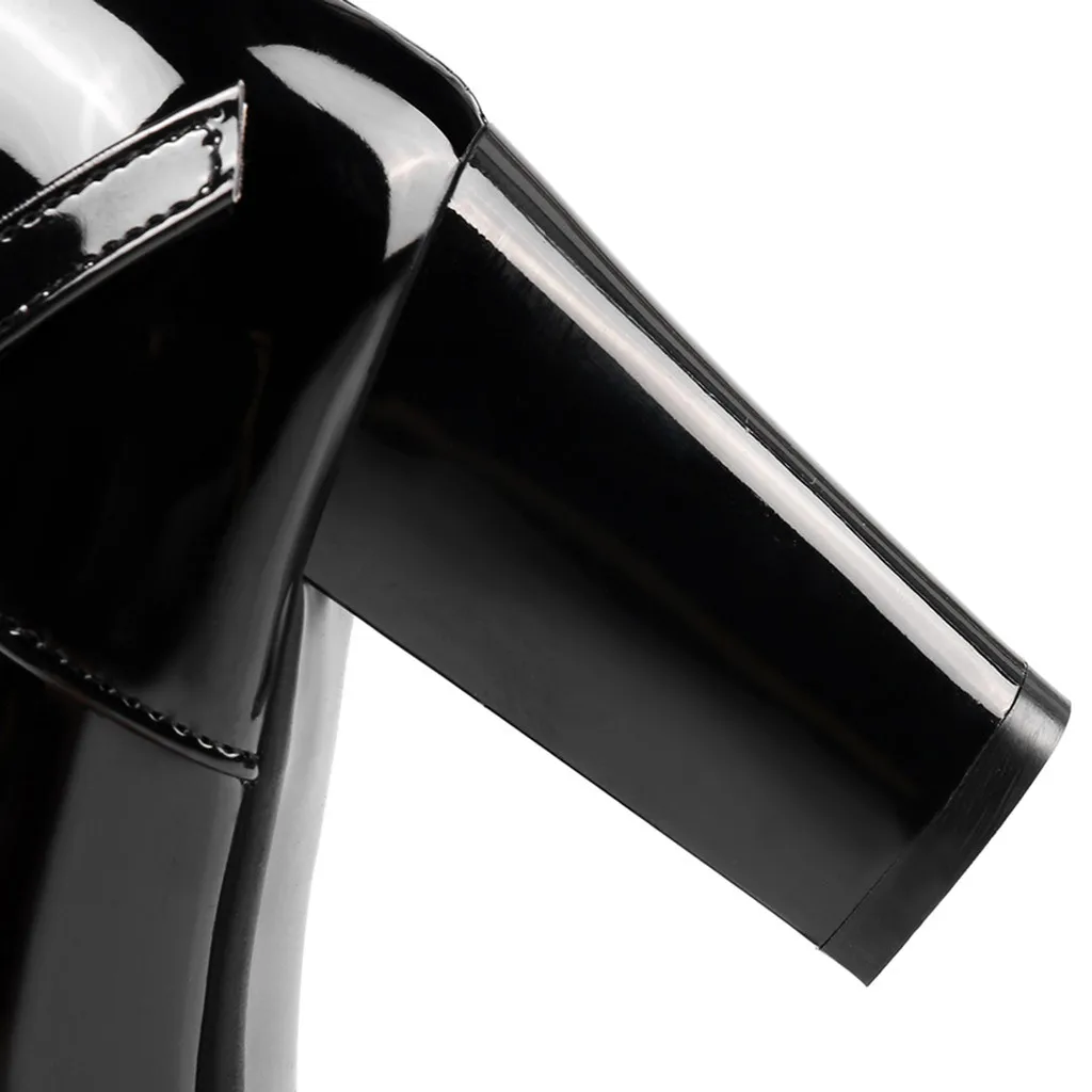 

Large Size Women Mary Janes Pumps Shoes For Party High Heel Buckle Strap Single Shoes Fashion Wild Black Pumps Shoes