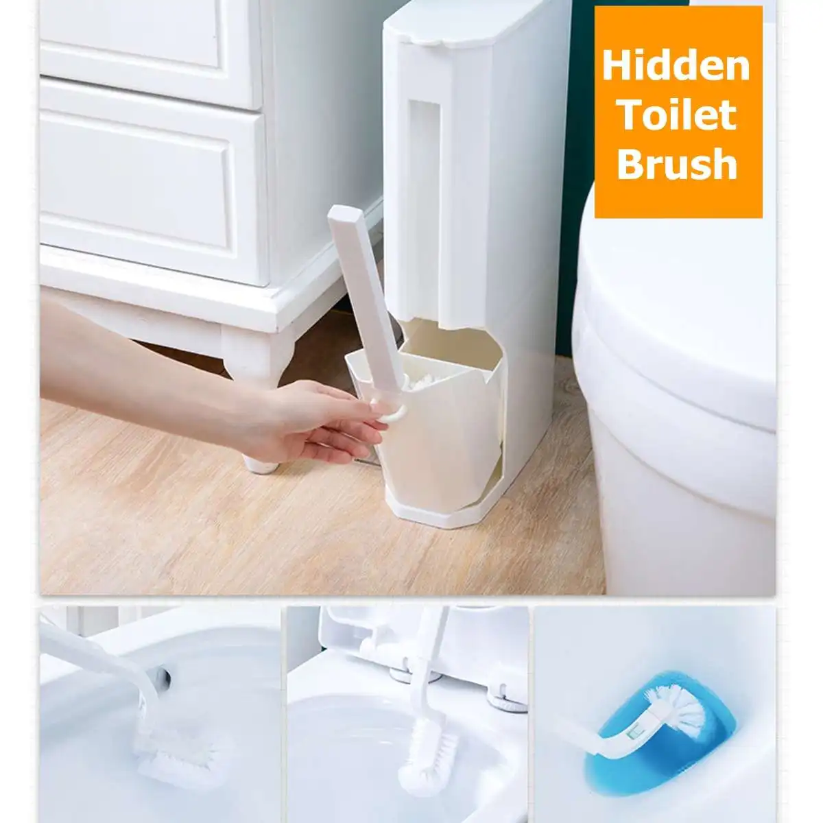 4L горячая Распродажа набор пластиковых мусорных баков с туалетной щеткой