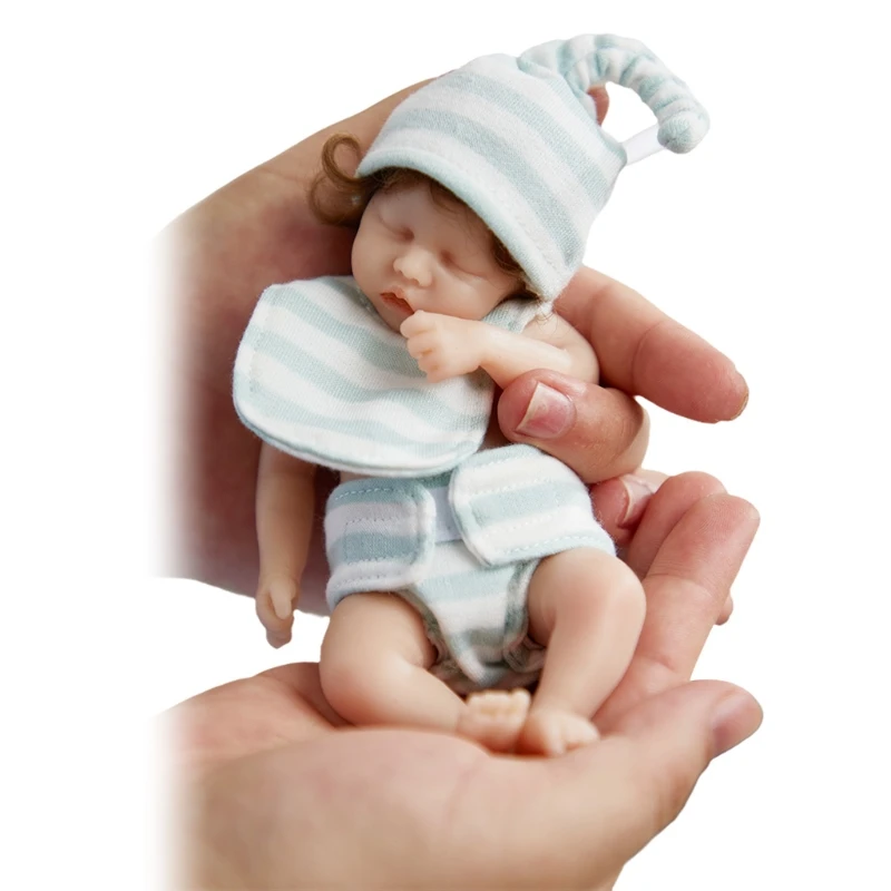 Миниатюрная кукла Reborns 6 дюймов 15 см кукла-девочка полностью силиконовая