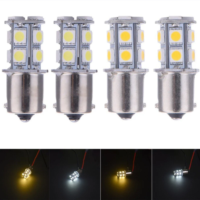 6 шт 12 в грузовик светодиодный 1156 BA15S P21W 13 SMD 5050 светодиодный 1157 BAY15D хвост лампы тормоза светильник лампы сигнала поворота светильник s Белый