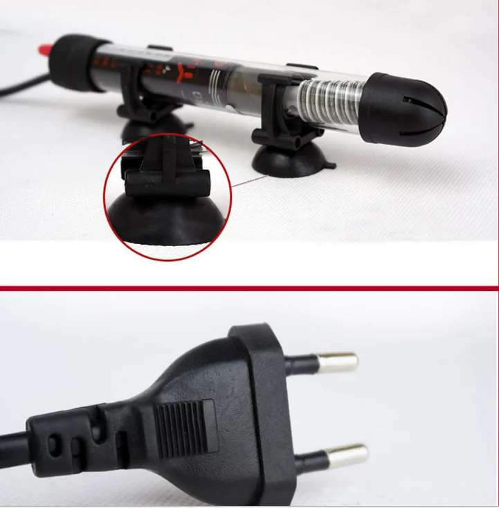 

1Pcs 25W/50W/100W/200W/300W Aquarium Submersible Fish Tank Automatic Water Heater Constant Temperature Heating Rod EU/UK/US Plug