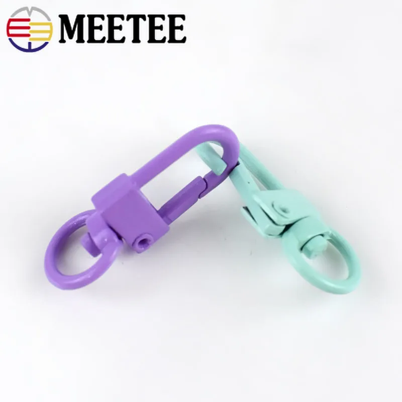Meetee 10/30/50 шт. 34*13 мм Металлические Пружинные поворотные кольца пряжки для сумок