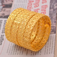 nigeria oman 4pcs dubai gold color bangles for women arab african gold color bracelet jewelry middle east wedding gifts