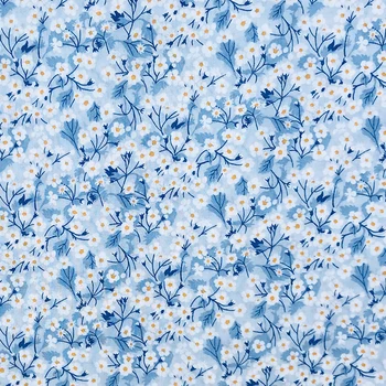 Blue Daisy 80S Tissun liberty Cotton Fabric For Kids Baby Sewing Cloth Dresses Skirt DIY Handmade Designer Patchwork Meter 2021 1