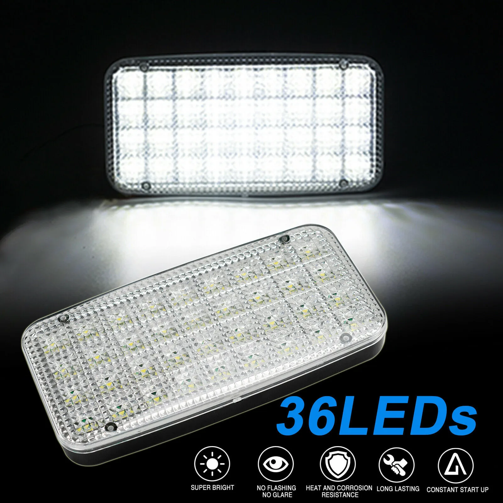 

1pc 36 White LED Car Interior Light Dome Roof Ceiling Reading Lamp For Motorhome Camper Caravan Trailer Boat Lorry Super Bright